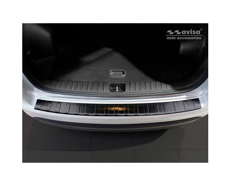Black stainless steel bumper protector suitable for Hyundai Tucson FL 2018-'Ribs', Image 3