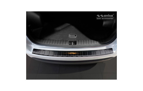 Black stainless steel bumper protector suitable for Hyundai Tucson FL 2018-'Ribs', Image 3