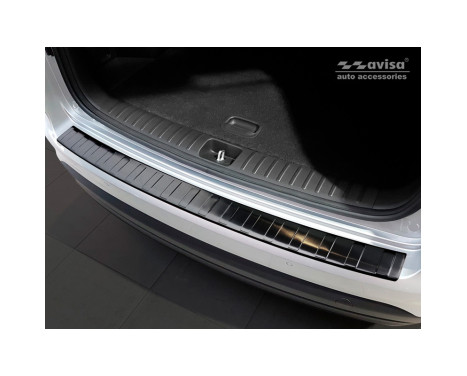 Black stainless steel bumper protector suitable for Hyundai Tucson FL 2018-'Ribs', Image 5