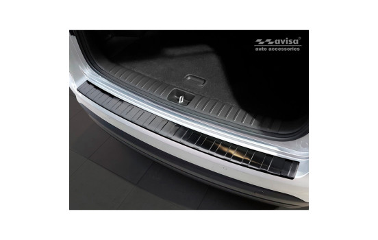 Black stainless steel bumper protector suitable for Hyundai Tucson FL 2018-'Ribs', Image 5