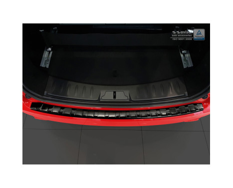 Black stainless steel bumper protector suitable for Jaguar E-Pace 2017- 'Ribs', Image 3