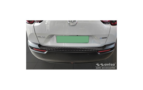 Black stainless steel bumper protector suitable for Jaguar F-Pace 2016- 'Ribs', Image 3