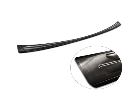 Black stainless steel bumper protector suitable for Lexus NX II 2021- 'Lines', Image 4