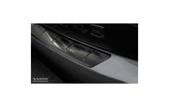 Black stainless steel bumper protector suitable for Mercedes C-Class C205 Coupe AMG Facelift 2019- 'Ribs', Image 3