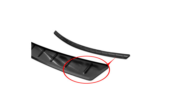 Black stainless steel bumper protector suitable for Mercedes C-Class C205 Coupe AMG Facelift 2019- 'Ribs', Image 5