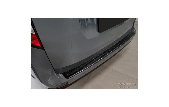 Black stainless steel bumper protector suitable for Mercedes Citan (W420) Box/Tourer 2021- 'Ribs'
