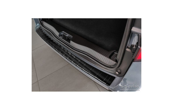 Black stainless steel bumper protector suitable for Mercedes Citan (W420) Box/Tourer 2021- 'Ribs', Image 6