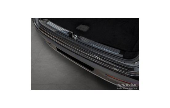 Black stainless steel bumper protector suitable for Mercedes EQC (N293) 2019- 'Ribs'