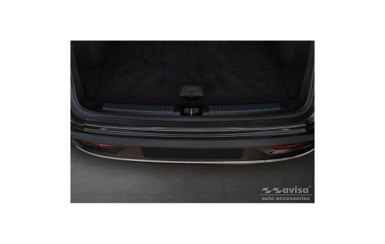 Black stainless steel bumper protector suitable for Mercedes EQC (N293) 2019- 'Ribs', Image 2