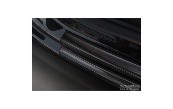 Black stainless steel bumper protector suitable for Mercedes EQC (N293) 2019- 'Ribs', Image 3