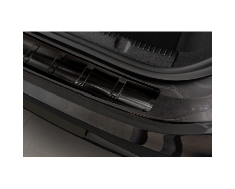 Black stainless steel bumper protector suitable for Mercedes EQE (V295) 2022- 'Ribs', Image 3