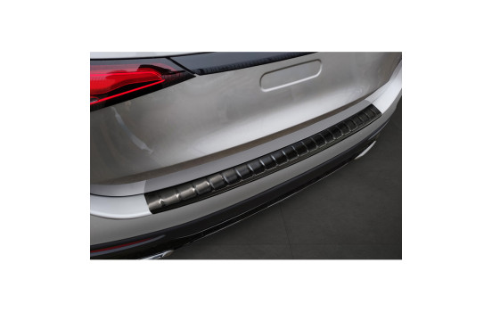 Black stainless steel bumper protector suitable for Mercedes GLC II (X254) 2022- 'Ribs'