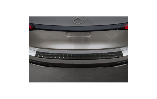 Black stainless steel bumper protector suitable for Mercedes GLC II (X254) 2022- 'Ribs', Image 2