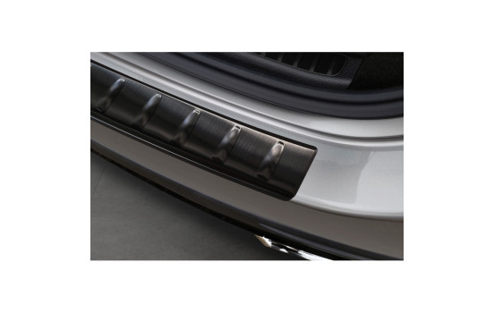 Black stainless steel bumper protector suitable for Mercedes GLC II (X254) 2022- 'Ribs', Image 4