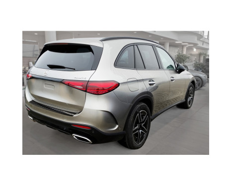 Black stainless steel bumper protector suitable for Mercedes GLC II (X254) 2022- 'Ribs', Image 5