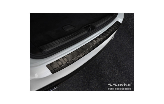 Black stainless steel bumper protector suitable for Mercedes GLS (X167) 2019- 'Ribs'