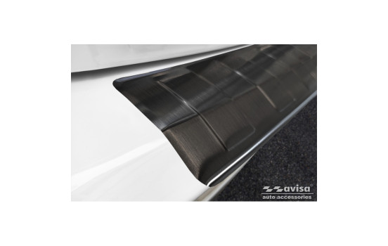 Black stainless steel bumper protector suitable for Mercedes GLS (X167) 2019- 'Ribs', Image 4