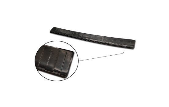 Black stainless steel bumper protector suitable for Mercedes GLS (X167) 2019- 'Ribs', Image 6