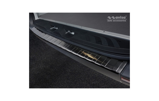 Black stainless steel bumper protector suitable for Mercedes Sprinter III 2018- 'Ribs', Image 2