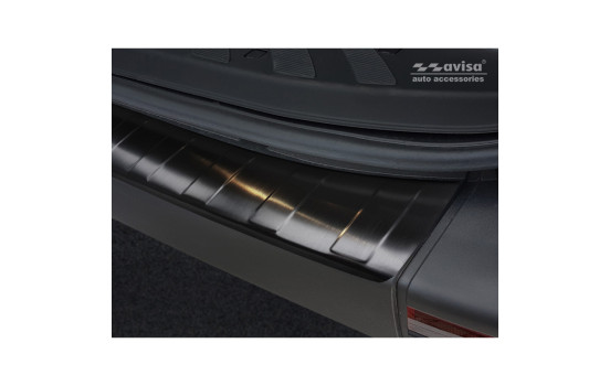 Black stainless steel bumper protector suitable for Mercedes Sprinter III 2018- 'Ribs', Image 4