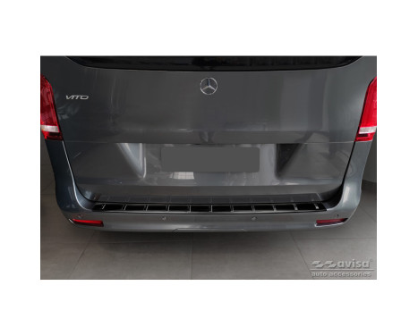 Black stainless steel bumper protector suitable for Mercedes Vito / V-Class 2014-2019 & Facelift 2019- (ac, Image 2