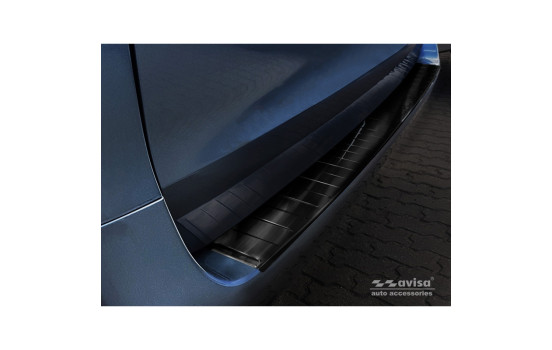 Black stainless steel bumper protector suitable for Mercedes Vito / V-Class 2014- 'Ribs' (Long version), Image 2
