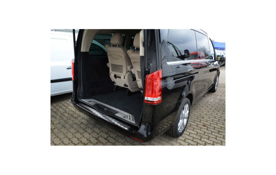 Black stainless steel bumper protector suitable for Mercedes Vito / V-Class 2014- 'Ribs', Image 2