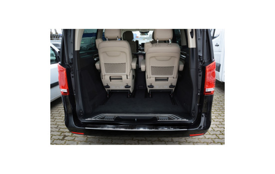 Black stainless steel bumper protector suitable for Mercedes Vito / V-Class 2014- 'Ribs', Image 4