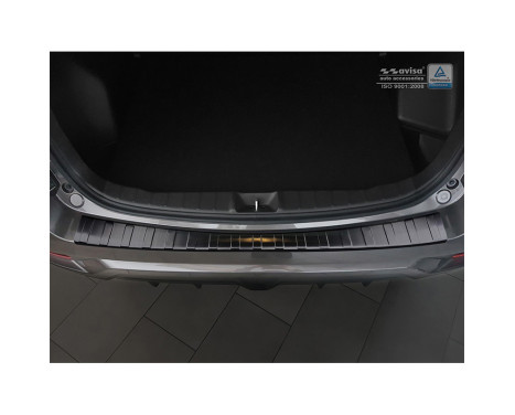 Black stainless steel bumper protector suitable for Mitsubishi ASX 2017- 'Ribs', Image 3