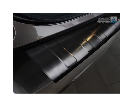 Black stainless steel bumper protector suitable for Mitsubishi ASX 2017- 'Ribs', Image 4