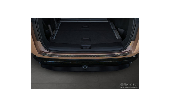 Black stainless steel bumper protector suitable for Nissan Ariya 2022- 'Ribs', Image 2