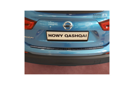 Black stainless steel bumper protector suitable for Nissan Qashqai II Facelift 2017- 'Ribs', Image 3