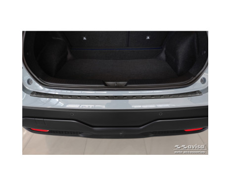 Black stainless steel bumper protector suitable for Nissan Qashqai III 2021- 'Ribs', Image 2