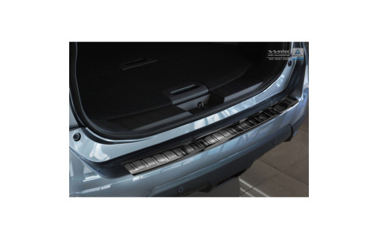 Black stainless steel bumper protector suitable for Nissan X-Trail III 2014-2017 7-Persons 'RIbs'