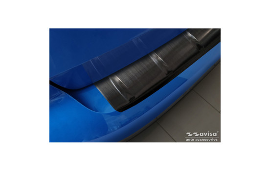 Black stainless steel bumper protector suitable for Opel Astra L Sportstourer 2022- 'Ribs', Image 3