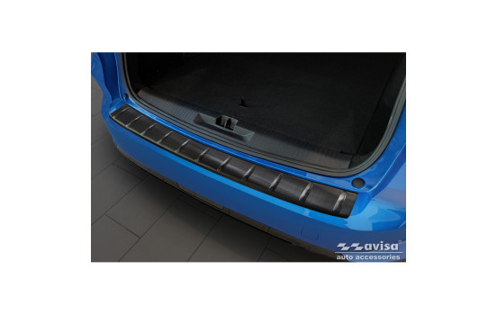 Black stainless steel bumper protector suitable for Opel Astra L Sportstourer 2022- 'Ribs', Image 4