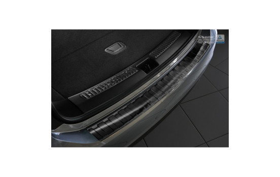 Black stainless steel bumper protector suitable for Opel Insignia B Sportstourer 2017- 'Ribs'