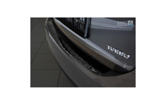 Black stainless steel bumper protector suitable for Opel Insignia B Sportstourer 2017- 'Ribs', Image 2