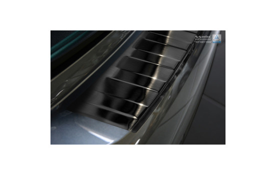 Black stainless steel bumper protector suitable for Opel Insignia B Sportstourer 2017- 'Ribs', Image 5