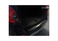 Black stainless steel bumper protector suitable for Opel Mokka X 2016- 'Ribs'