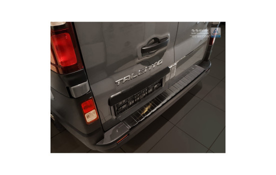 Black stainless steel bumper protector suitable for Opel Vivaro & Renault Trafic 2014- / Fiat Talento 2016-