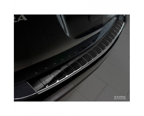 Black stainless steel bumper protector suitable for Opel Zafira C Tourer 2012-2016 & Facelift 2016- 'Ribs'