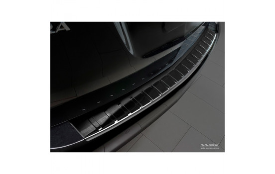 Black stainless steel bumper protector suitable for Opel Zafira C Tourer 2012-2016 & Facelift 2016- 'Ribs'