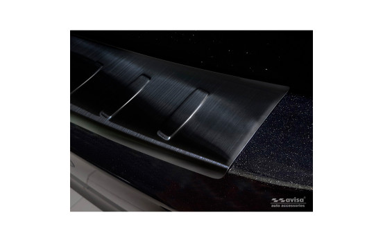 Black stainless steel bumper protector suitable for Opel Zafira C Tourer 2012-2016 & Facelift 2016- 'Ribs', Image 2
