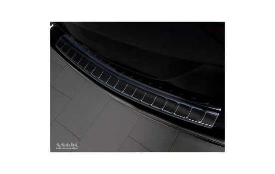 Black stainless steel bumper protector suitable for Opel Zafira C Tourer 2012-2016 & Facelift 2016- 'Ribs', Image 4