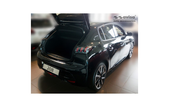 Black stainless steel bumper protector suitable for Peugeot 208 II HB 5-door 2019- 'Ribs', Image 5