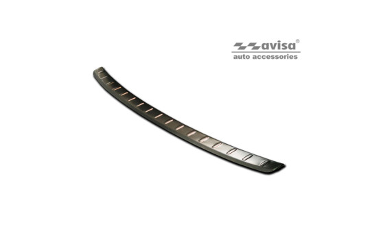 Black stainless steel bumper protector suitable for Peugeot 208 II HB 5-door 2019- 'Ribs', Image 6