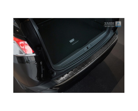 Black stainless steel bumper protector suitable for Peugeot 3008 II 2016- 'Ribs', Image 2