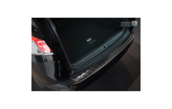 Black stainless steel bumper protector suitable for Peugeot 3008 II 2016- 'Ribs', Image 2