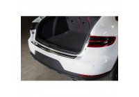 Black stainless steel bumper protector suitable for Porsche Macan 2013- 'Ribs'